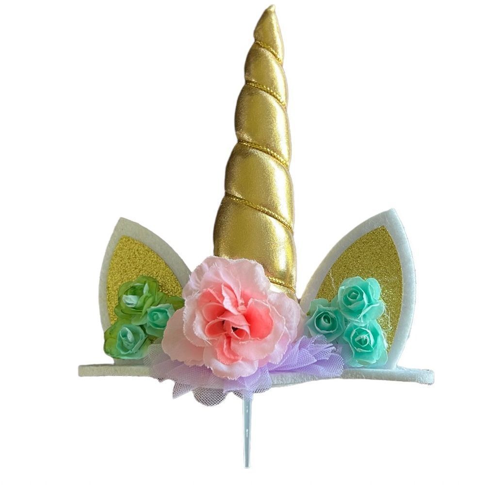 New Unicorn Whimsical Birthday Cake Topper